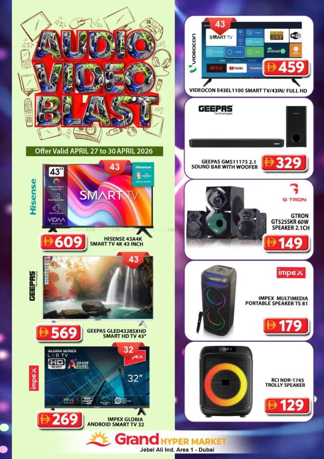 Audio Video Blast - Grand Hypermarket Jebel Ali