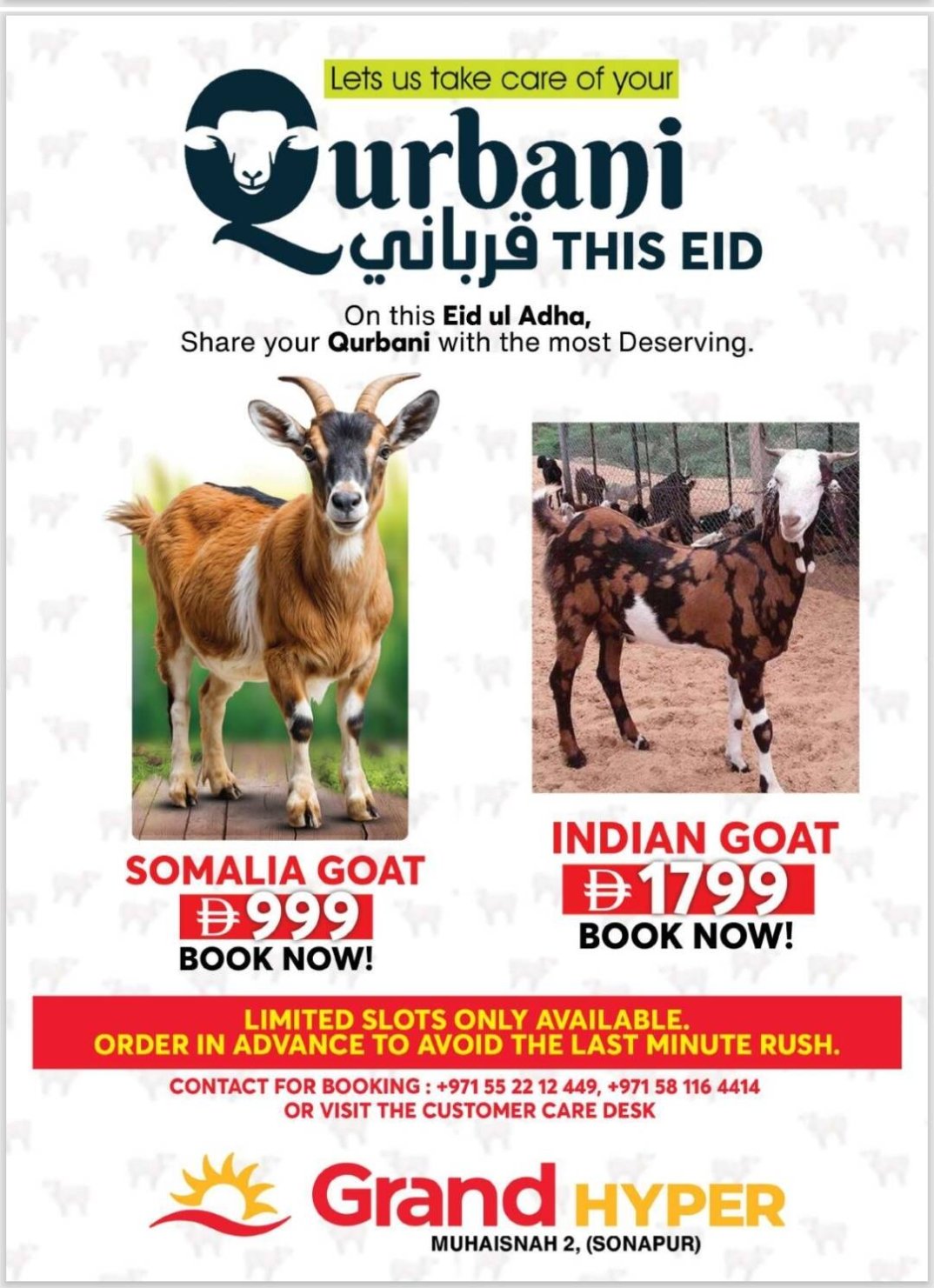 Qurbani This Eid - Grand Hyper Muhaisnah