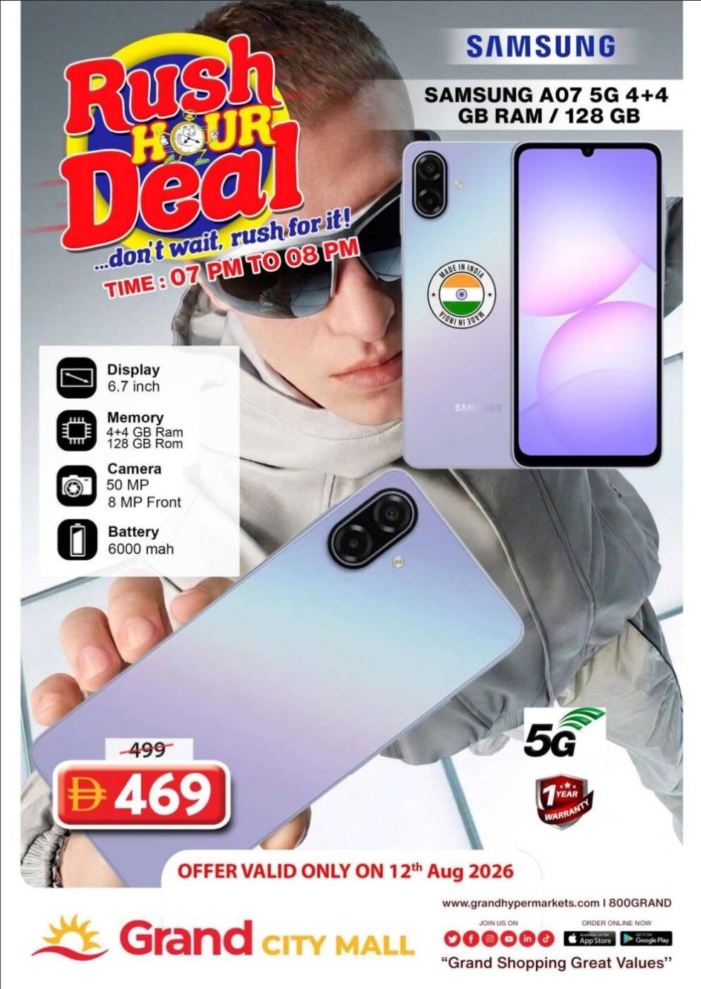 Rush Hour Deal - Grand City Mall