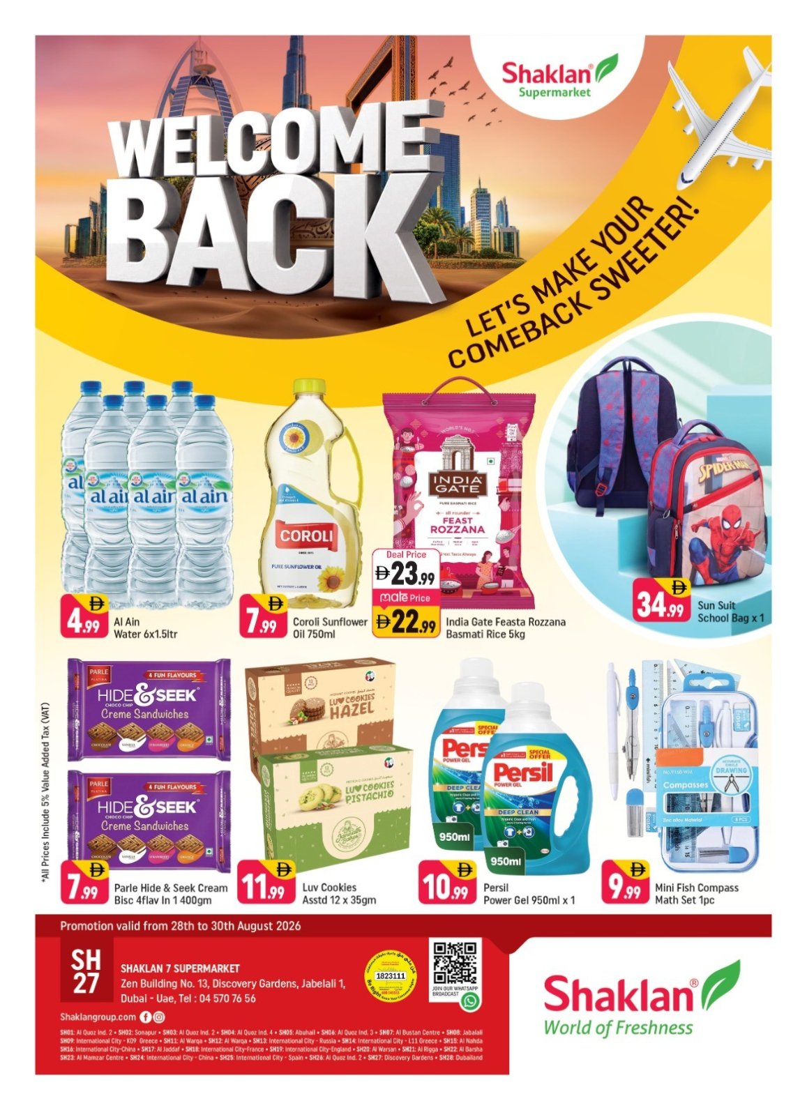 Welcome Back - Shaklan 7 Supermarket, Zen Building, Jebel Ali
