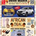 DAY TODAY OFFERS UNION BRANCH AFRICAN DEALS