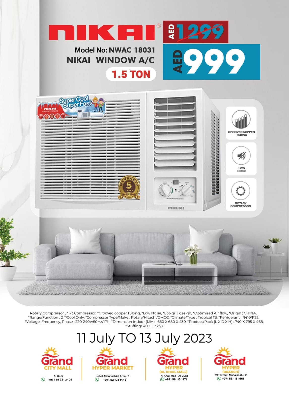 GRAND HYPERMARKET AIR CONDITION OFFERS TILL 13 JULY 2023
