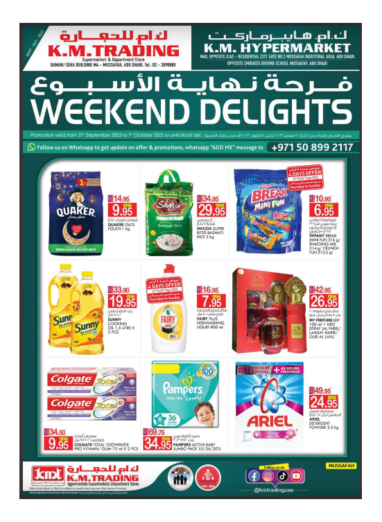 KM TRADING MUSAFFAH BRANCHES OFFERS WEEKEND DELIGHT