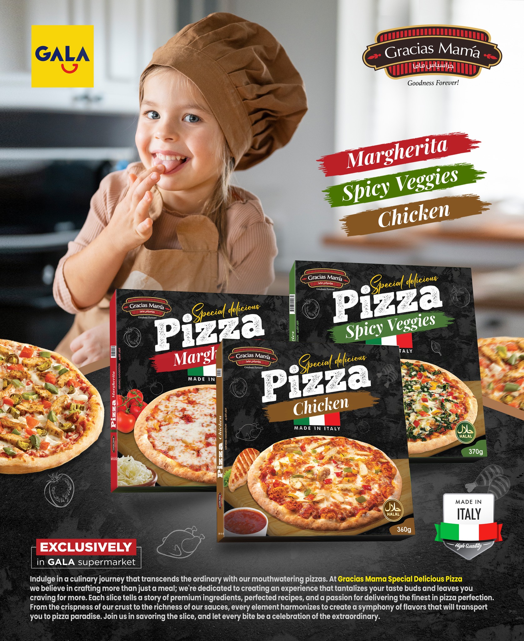 Gracias Mama Special Delicious Pizza, now available at Gala Supermarkets Special Offers